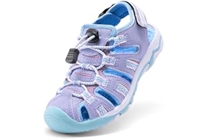 DREAM PAIRS Kids Toddler Sandals Boys Girls Closed-Toe Outdoor Summer Athletic Sport Sandals Adjustable Multicolor for Toddle