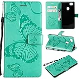 OPPO F7 Wallet case,Ankoe Pretty Retro Butterfly