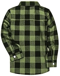 SANGTREE Boys Flannel Shirt Long Sleeve Button Down