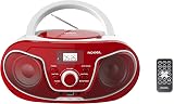 Roxel RCD-S70BT Portable Boombox CD Player with Remote Red
