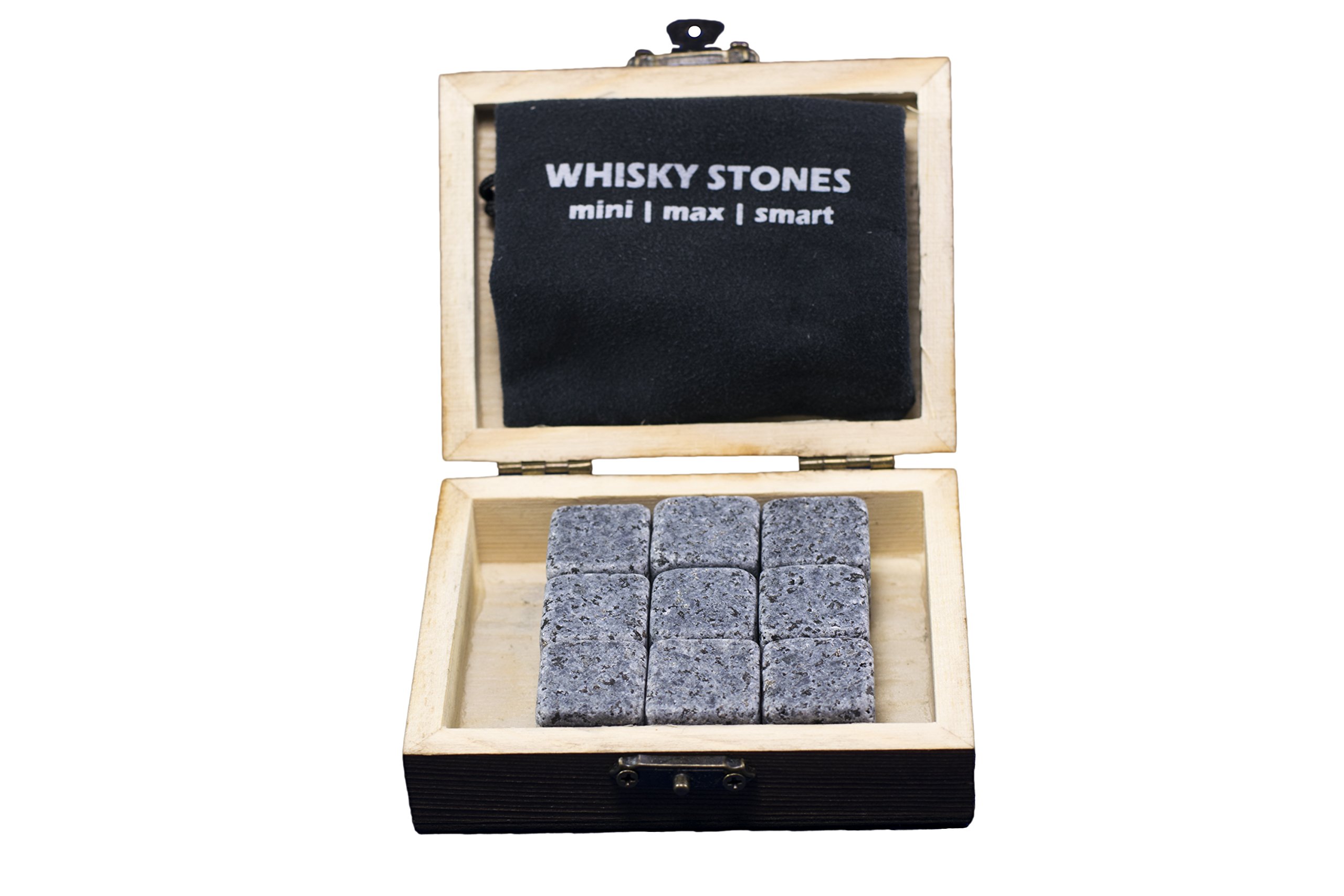 Whiskey Stones Set of 9 pure soapstone Beverage Chilling rocks