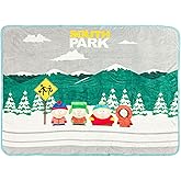 Silver Buffalo South Park Bus Stop Featuring Kyle, Stan, Eric Cartman, and Kenny 45" x 60" Fleece Throw, Soft and Cozy Blanket, 180 GSM