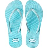 RockDove Women’s Seabreeze Printed Beach Flip Flops | Waterproof, Lightweight, Comfortable, Non-Slip, Indoor/Outdoor Sole, Gift-Ready, Breathable, Open Toe, Printed