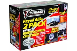 Trimax TCL275 Medium Deluxe Keyed Alike Wheel Chock Lock, (Pack of 2)