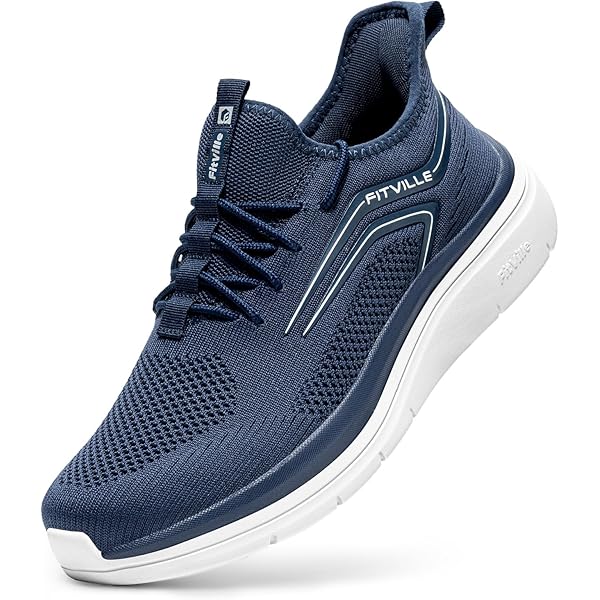 Amazon.com | FitVille Wide Walking Shoes for Men Wide Width Sneakers for  Flat Feet Heel Pain Relief - Rebound Core (8 Wide, Black) | Trail Running