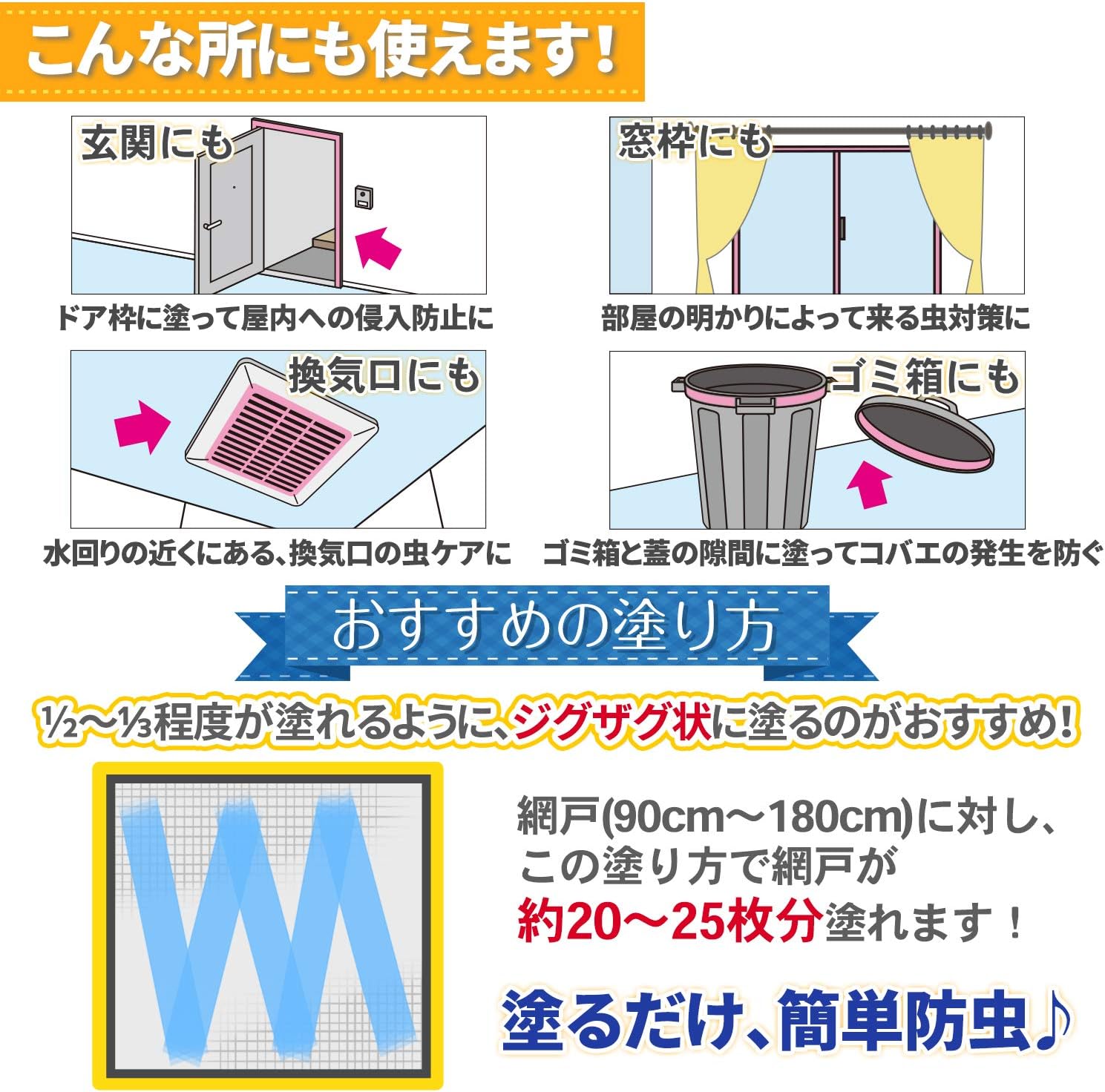 Amazon バルサン 窓 アミ戸に 塗る虫よけ 80ml 玄関 ゴミ箱 換気口にも塗るだけで防虫効果1ヶ月 バルサン 虫除け 忌避用品