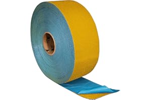 IFLOORTAPE DuraMark RPT-750 Pavement Marking Tape - Reflective Slip Resistant Durable Outdoor Heavy Duty Rubber Base Tape, Bast Certified (Yellow, 4 Inch x 108 Feet)