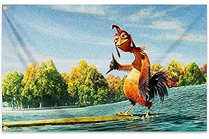 VOZUN Chicken Flag 3x5 Ft Chicken Merch Double Sided Printing Funny Man Cave Wall Meme Flags for Bedroom Room Guys College Dorm Wall Poster Banner Tapestry Decor