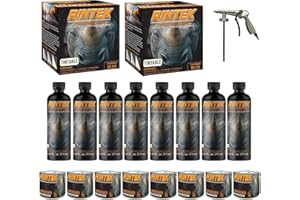 LAUCO Rintek Urethane Spray 2 Gallon Tintable Bedliner Coating, Heavy-Duty Polyurethane Protective Truck Bed Liner Paint, Waterproof Anti-Slip Impact-Resistant Automotive Coating with Spray Gun