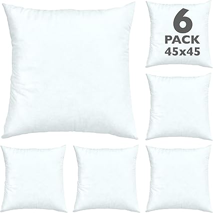 Beetex Kussenvulling 45 X 45 Cm 6 Stuks Van Virgin Holle Vezels Zeer Pluizig Flexibel Vormvast Stimuleert Het Kussen In Bed Of Bank Decoratie Amazon Nl