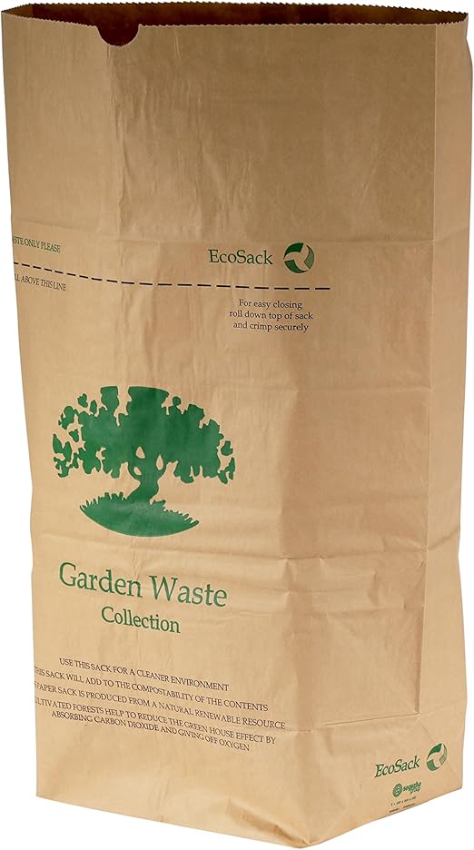 AllGreen 75 Litre Paper Compostable Garden Waste Sacks with 10 Bags