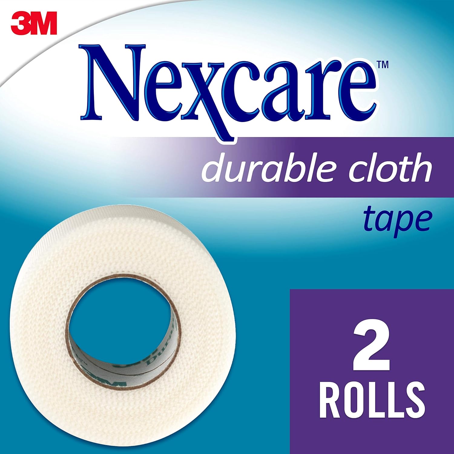 Nexcare Durable Cloth First Aid Tape, Tears Easily, For Securing Splints and Bulky Dressings, 2 Rolls: Health & Personal Care