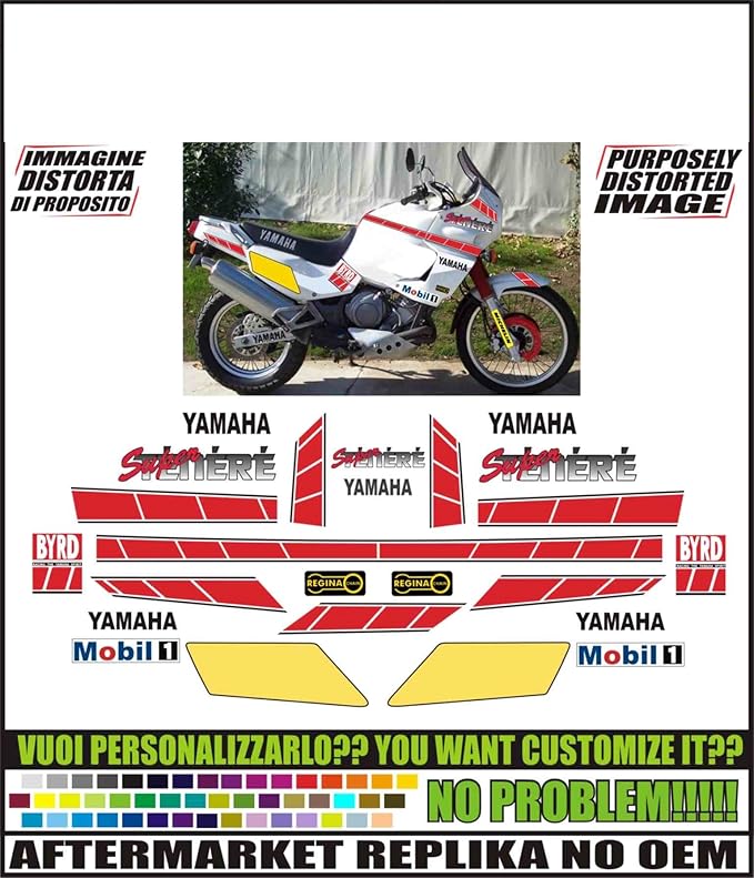 Kit adesivi decal stickers YAMAHA XT 750 Z SUPER TENERE REPLICA OLD RACE Amazon.it Auto e Moto