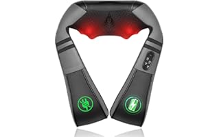 Medcursor Neck Massager with Heat for Pain Relief Deep Tissue, Rechargeable, Shiatsu Neck and Shoulder Massager, Ideal Choice for Men, Women, Mom & Dad