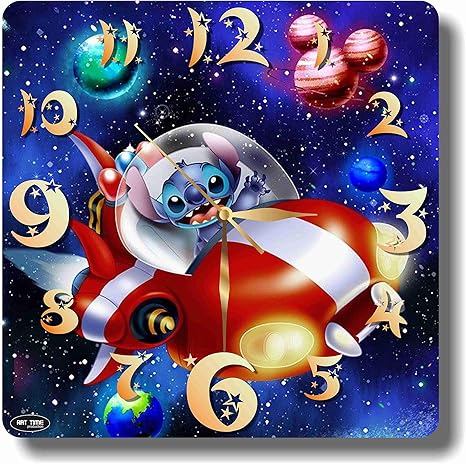 Lilo E Stich Reloj De Pared 28 Centimetro Mecanismo Silencioso