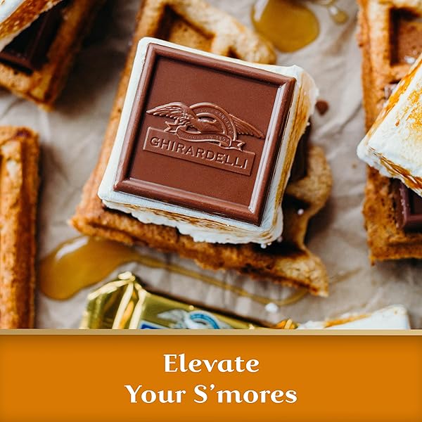 GHIRARDELLI MILK CHOCOLATE SQUARES WITH CARAMEL FILLING, 5.32 OZ BAG