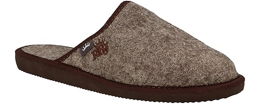 RBJ leather shoes Herren Natur Wollfilz Pantoffeln für Wohlgefühl - warm, atmungsaktiv, natürlich, Handarbeit, Qualität,