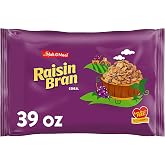 Malt-O-Meal Raisin Bran Breakfast Cereal, 39 oz Bag | Crispy Whole Grain Wheat Flakes With Sun-Dried Raisins, An Excellent Source Of Fiber, A Convenient Resealable Package