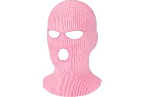 SATINIOR 3 Holes Ski Mask Full Face Cover Outdoor Balaclava Winter Knitted Neck Gaiter for Halloween Sports Cycling