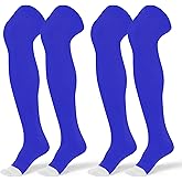 SUNYIWJIE 2 Pair High Football Baseball Socks Multiple Sizes Over the Knee Baseball Socks Extra Long Soccer Sock for Boys Men