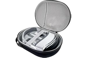 AWINNER Hard Carrying Case Compatible for Apple Vision Pro, Accessories VR Headset with Elite Strap, Ultra-Sleek Design for Travel (Black)