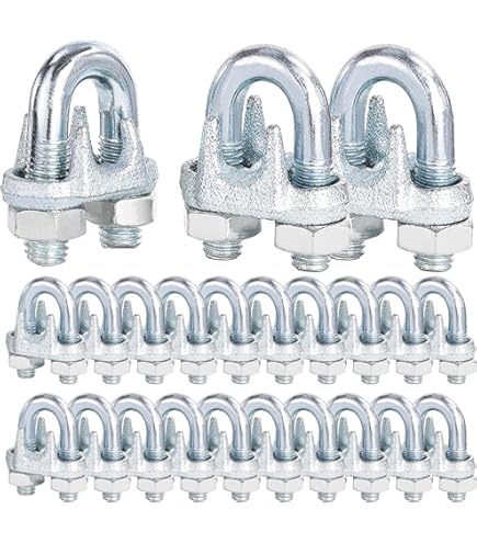 Uxcell 304 Stainless Steel 5mm Hole Wire Rope Clips, 6Pcs Wire Rope Clamp Fasteners Screws Silver - View #11