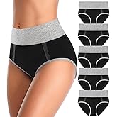 MISSWHO Cotton High Waisted Womens Underwear Soft Stretch Breathable Full Coverage Ladies Panties Multipack