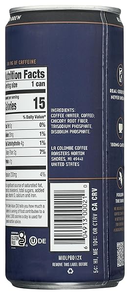 LA COLOMBE COLD BREW COFFEE – BRAZILIAN – 9 FL OZ – MEDIUM ROAST, SINGLE-ORIGIN – MADE WITH REAL INGREDIENTS – NO SUGAR ADDED – PURE BLACK COFFEE GRAB AND GO