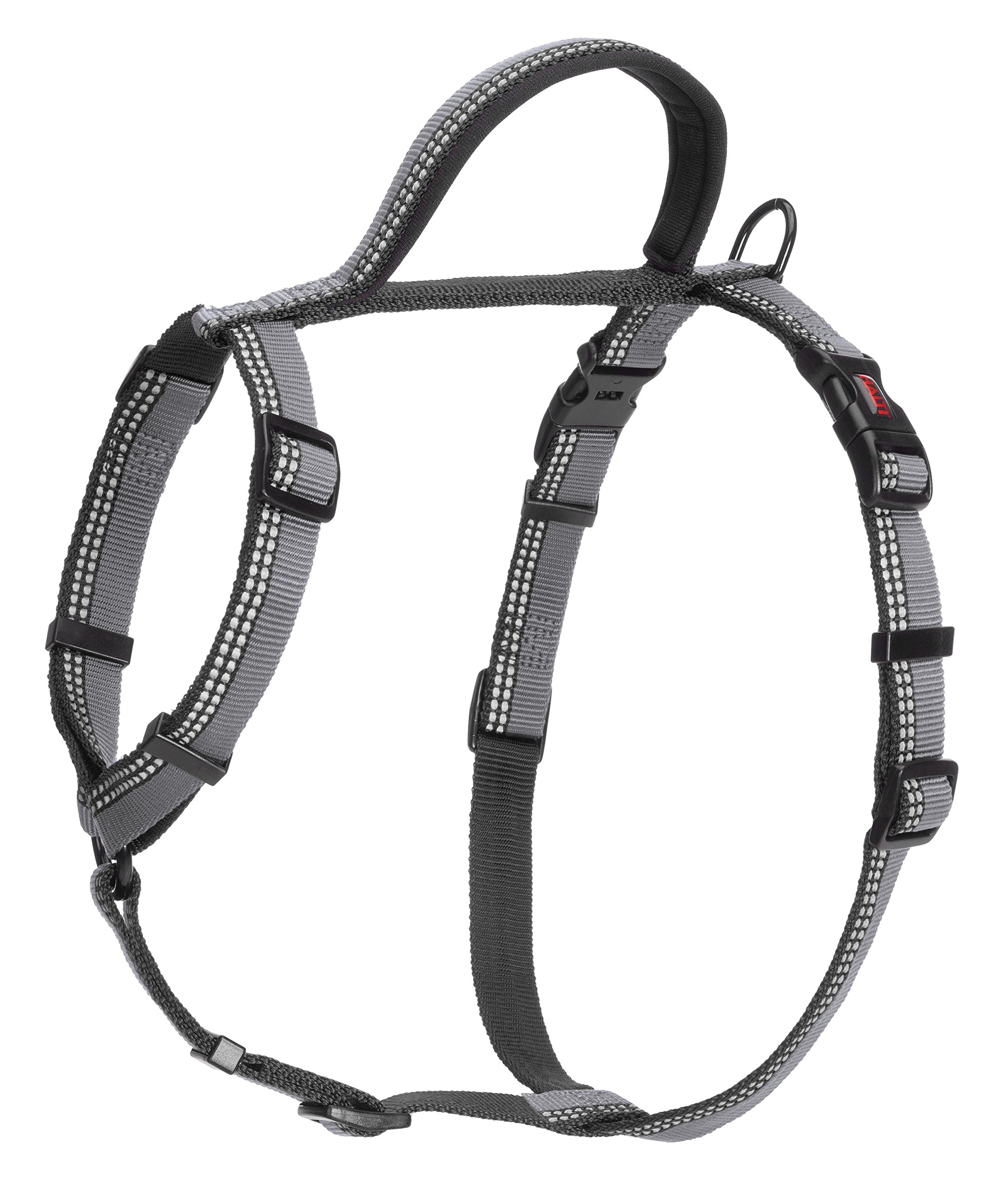 Photo 1 of HALTI Walking Harness - Lightweight Dog Harness with Handle, Reflective & Adjustable, Ideal for Puppy Walks, Suitable for Small Dogs and Puppies (Size S, Black)