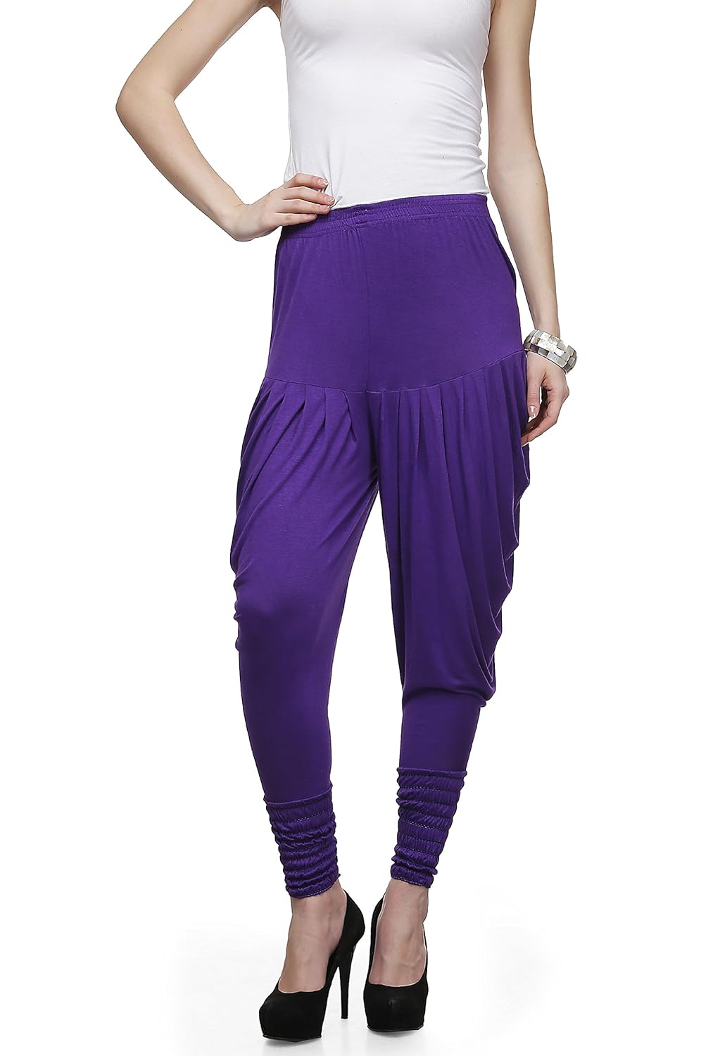 legis viscose purple dhoti for women