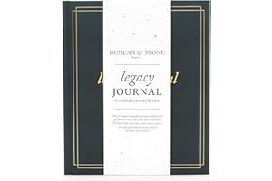 DUNCAN & STONE PAPER CO. Grandparents Legacy Journal (Charcoal, 85 Pages) - Memory Journal For Parents & Grandparents - Keepsake Grandparents Book - Gifts For Grandparents