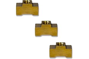 Auto Supplies Direct 3-Way Female Brake Line Tee Union Fittings For 3/16" Tube (3/8" - 24 Thread, Inverted Flare) (Pack of 3)