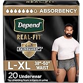 Depend Real Fit Incontinence Underwear for Men, Maximum Absorbency, L/Xl, 20 Ct. Packaging May Vary 20 count