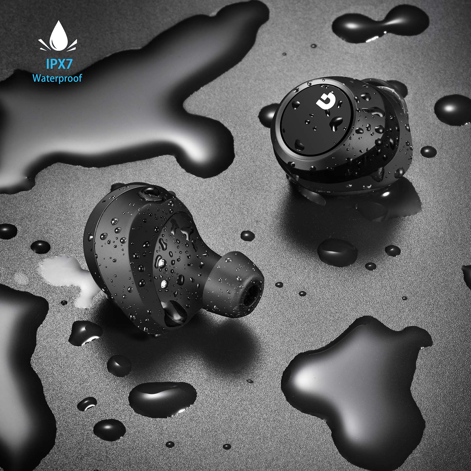 Wireless Earbuds Bluetooth Headphones for iPhone or Android Guning S1 Waterproof Sport True Wireless Stereo TWS Earphones in Ear Long Playtime Battery Stable Bluetooth Connection Cordless Earphones