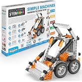 Engino Discovering STEM Simple Machines - 60 Models Brick Building Set | Snap-Fit Construction Kit for Kids 9+, 140 Pieces for Learning Levers, Pulleys, and Mechanical Advantage Experiments