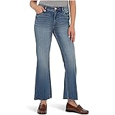 KUT from the Kloth Kelsey High-Rise Fab Ab Ankle Flare-nset Leg