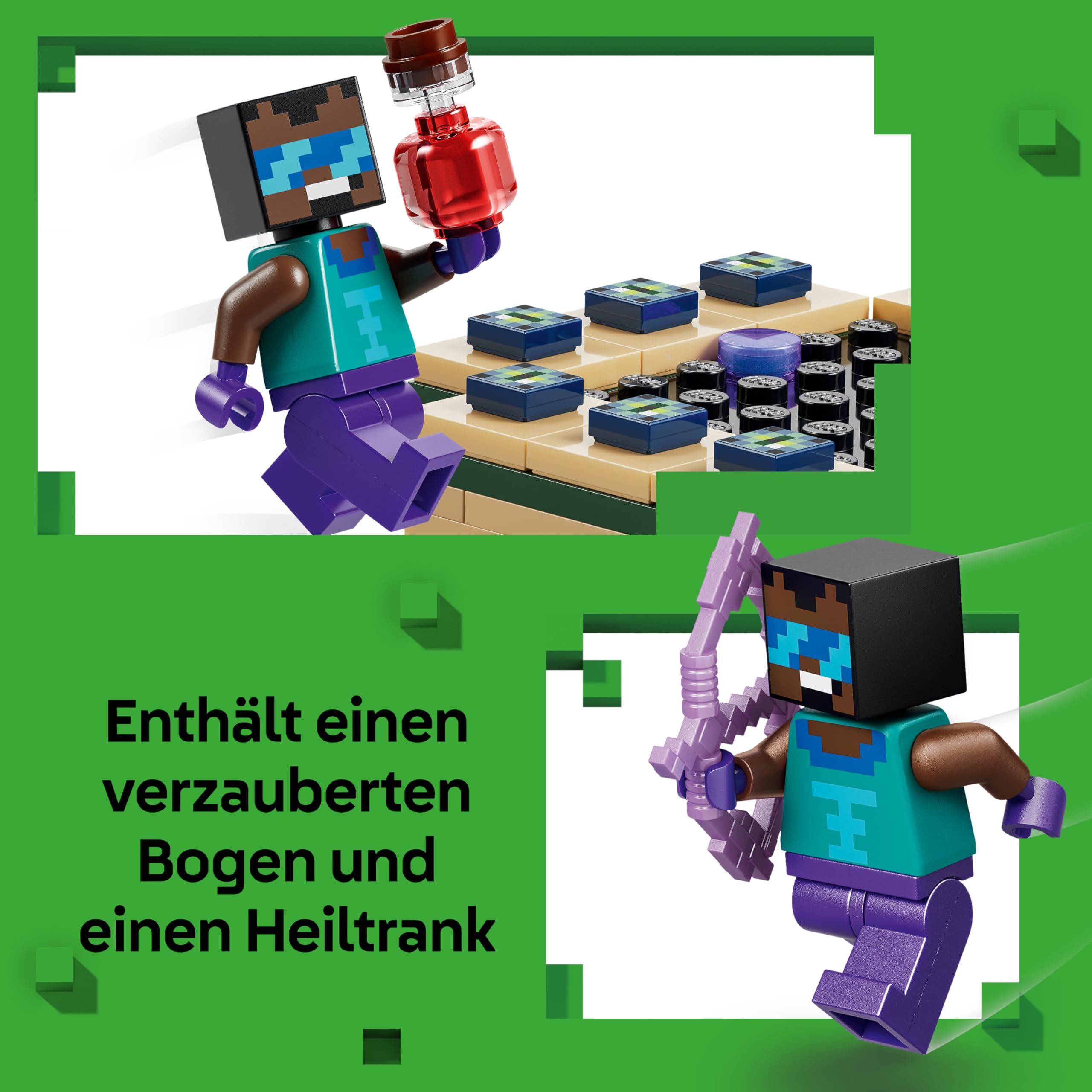 LEGO Minecraft Reise durch Nether und Endportal - Kinder Spielzeug mit Helden, Enderman und Baby Hoglin Figuren - Set mit Minecraft Figur - Gamer Geschenk für Jungen und Mädchen ab 7 Jahren - 21584 3