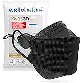 Well Before KN95 Face Masks 10 Pack, Comfortable, Disposable with Adjustable Ear Loops KN95 Mask, 3D KN95 Mask