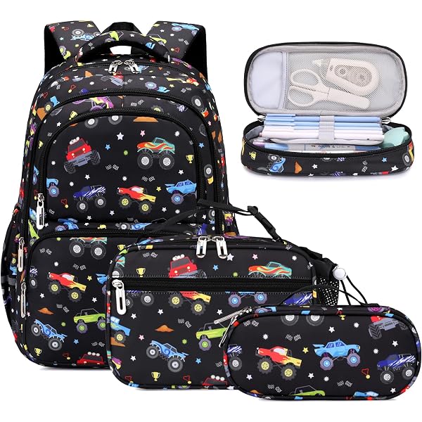 Biyejit 3-in-1 Kids Backpack Set - School Bag, Lunch Box & Pencil Case With Galaxy Planet Print, For Boys & Girls Ages 3+ - View #10
