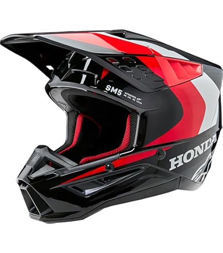 Amazon.com: Alpinestars 8308123-1333-XXL: Honda S-M5 Helmet Black