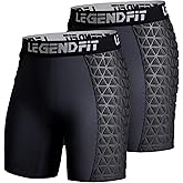 Legendfit Girls Youth Softball Sliding Shorts Padded Compression Underwear for Baseball Football Lacrosse - 2 Pack