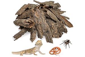 Apatal Reptile Cork Bark Bulk 1.5 Lb Cork Wood for Terrarium, Natural Flat Cork Bedding Terrarium Substrate for Bearded Dragon Snake Spiders Hermit Crabs Geckos Tortoise