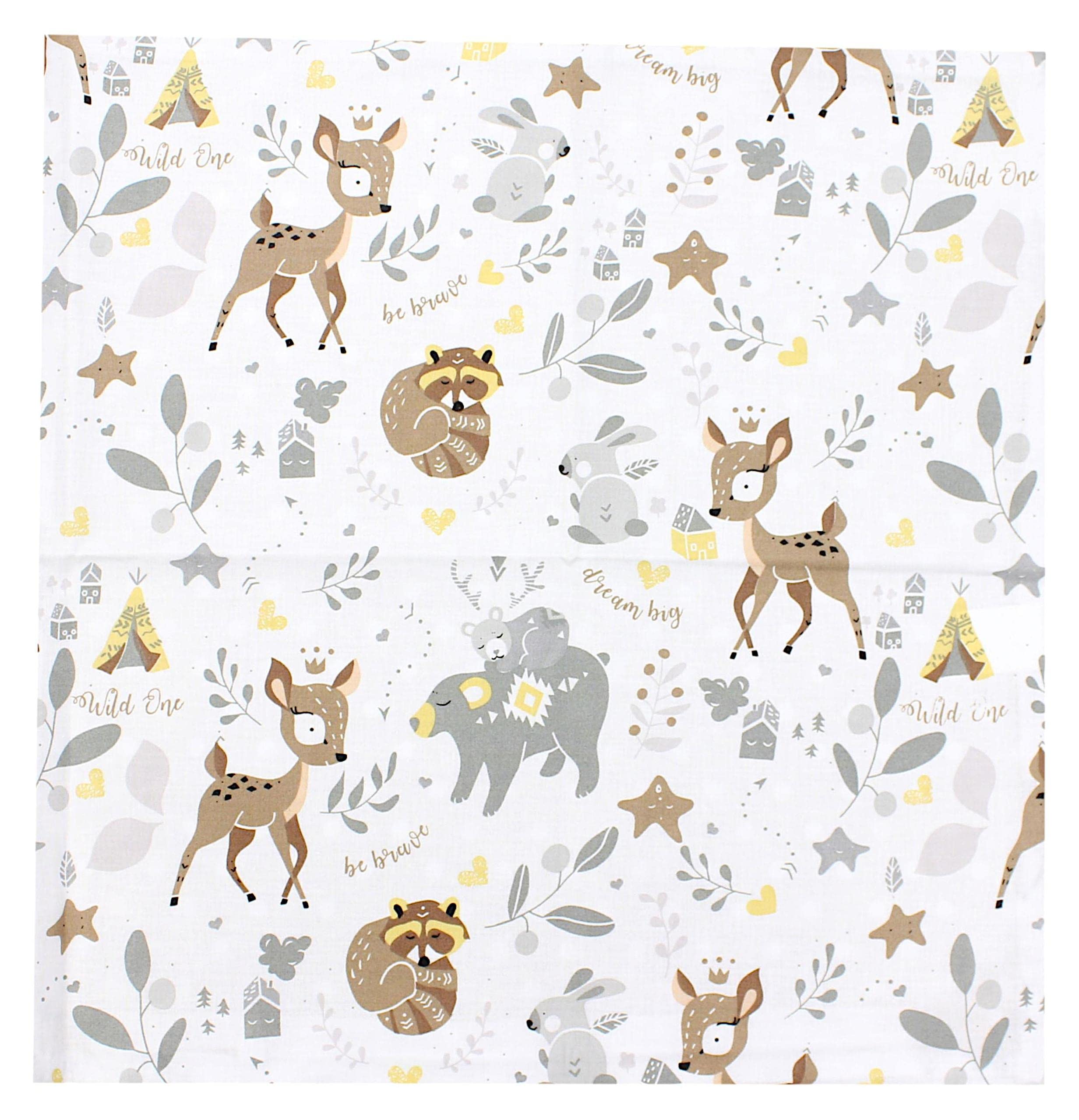 TupTam Children's Decorative Pillow Case Double Sided Design, Wild Animals, 40 x 60 cm