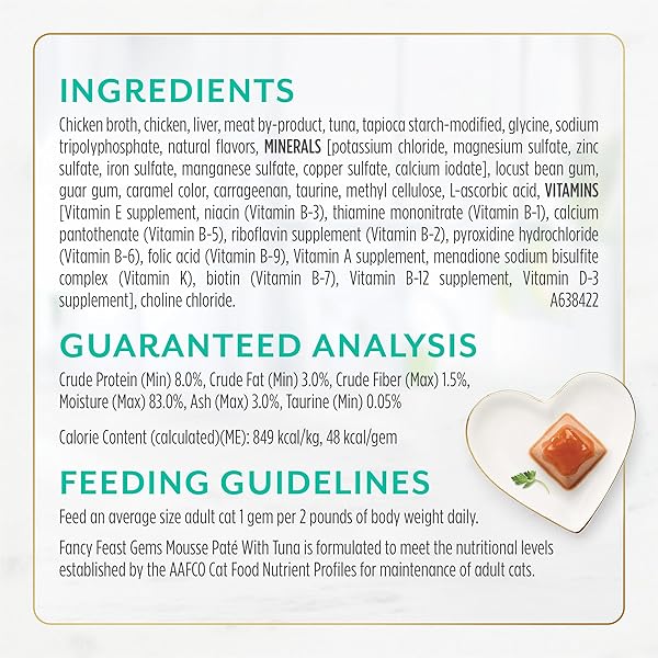 FANCY FEAST GEMS PATE CAT FOOD MOUSSE WITH TUNA AND A HALO OF SAVORY GRAVY CAT FOOD – (PACK OF 8) 4 OZ. BOXES