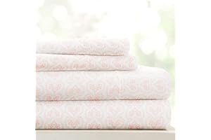 Linen Market Patterned Microfiber Queen Sheet Set 4 Piece – Oeko-TEX Certified Ultra Soft & Wrinkle-Free - 16" Deep Pocket Sh