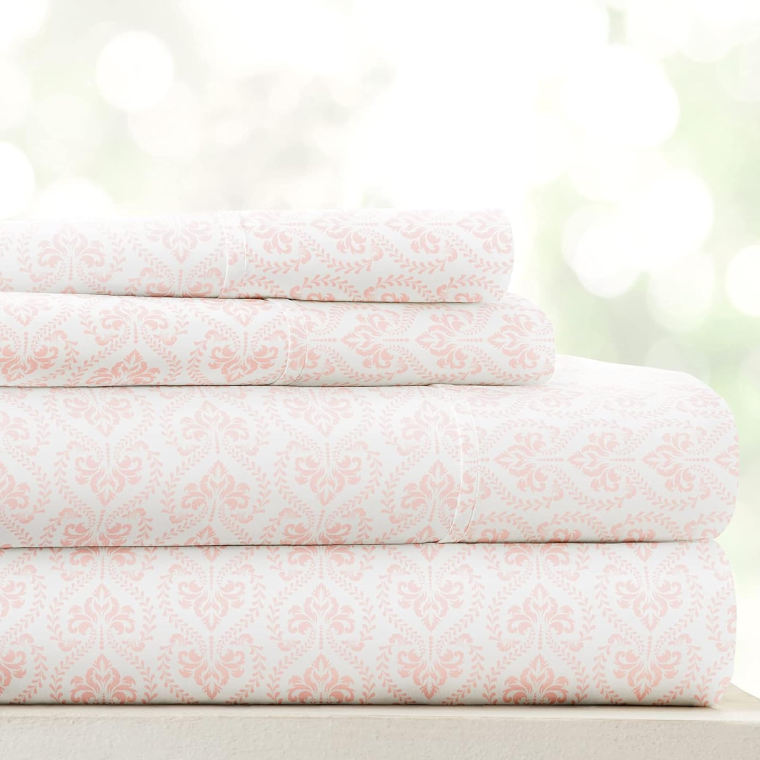 Linen Market Bed Sheet Set, Pink, Queen