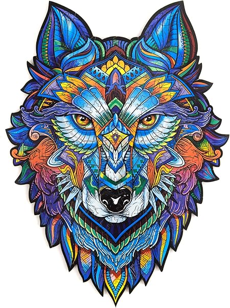 unidragon wooden jigsaw puzzle majestic wolf