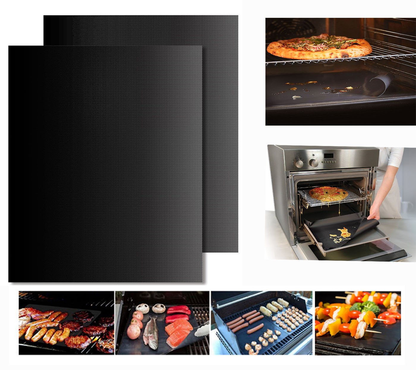 40 x 50 cm/40 x 50 cm wdyjmall 2 Teflon backofeneinlagen für Gas