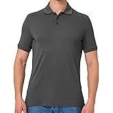 BAMBOO COOL Men's Polo Shirts Slim-Fit Moisture Wicking Mens Shirt Performance Short Sleeve Polo for Men