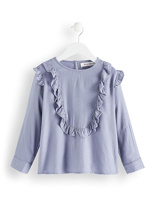 RED WAGON Mädchen Langarmshirt mit Rüschen-Details